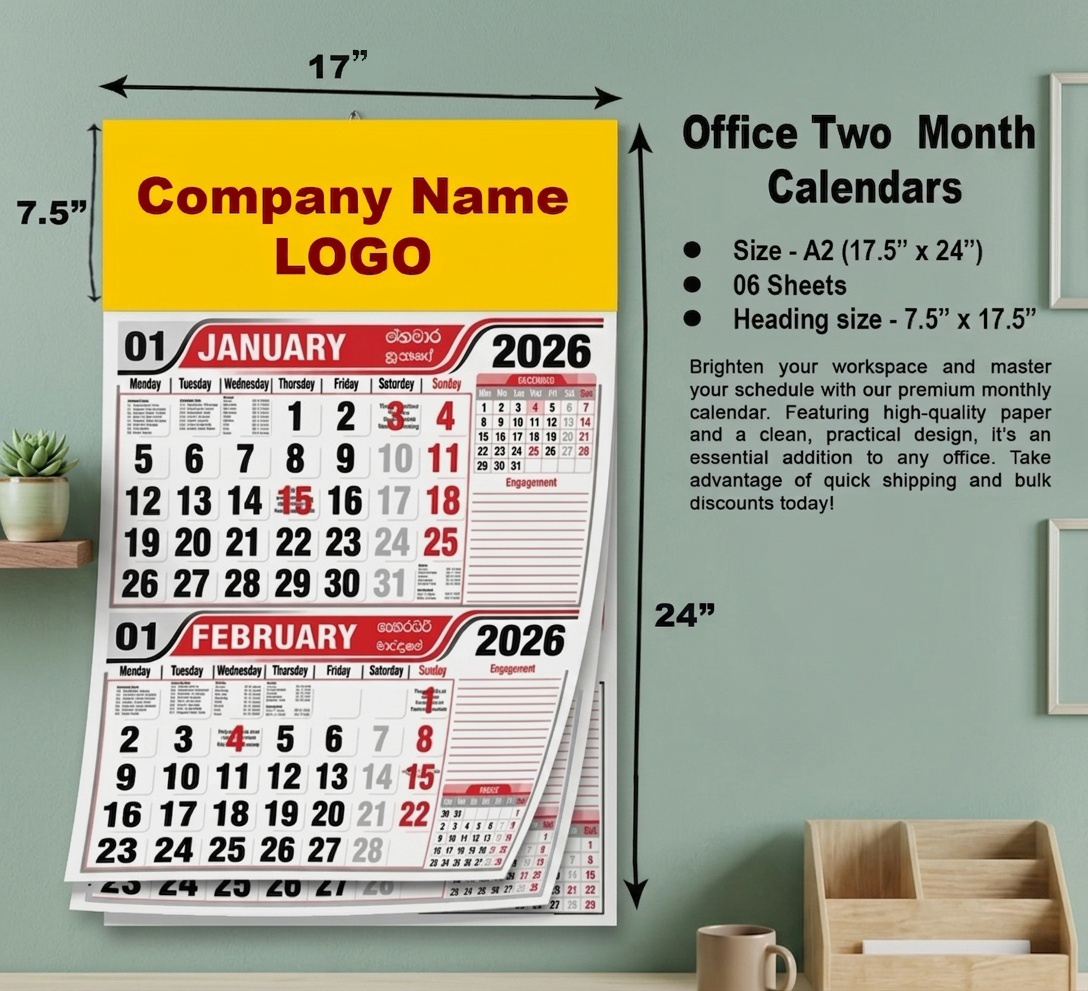 2-Month Office Calendar